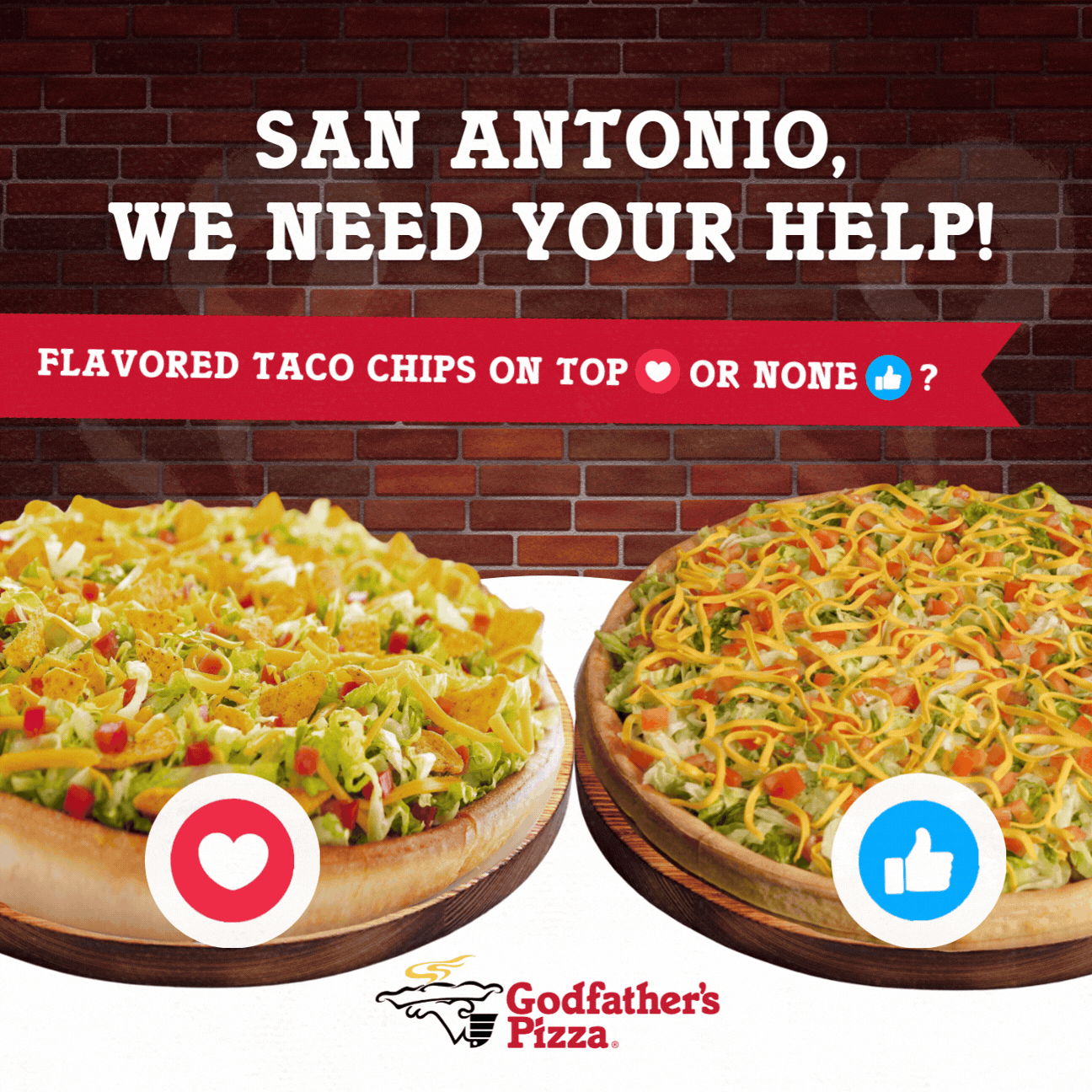 Godfather's Pizza San Antonio taco pizza