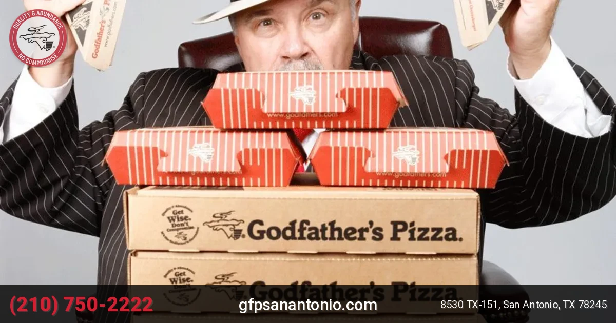Feed-a-crowd godfather pizza catering spread san antonio